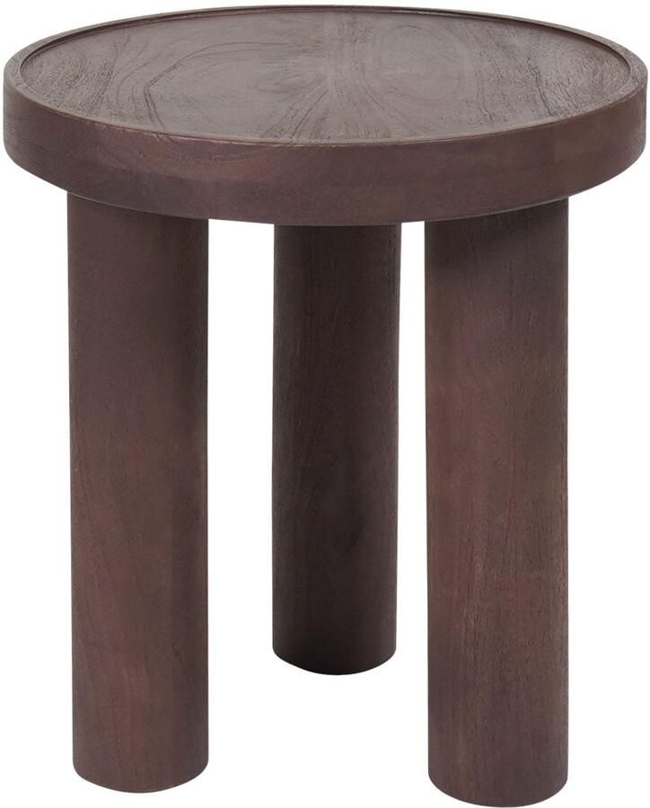 Home67 Bijzettafel Tias ø42 cm Espresso Mangohout