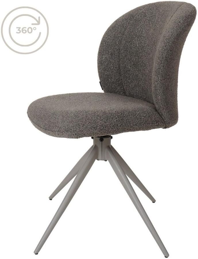 Home67 Eetkamerstoel Cosmo Bouclé Brown