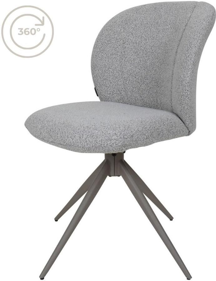 Home67 Eetkamerstoel Cosmo Bouclé Champagne