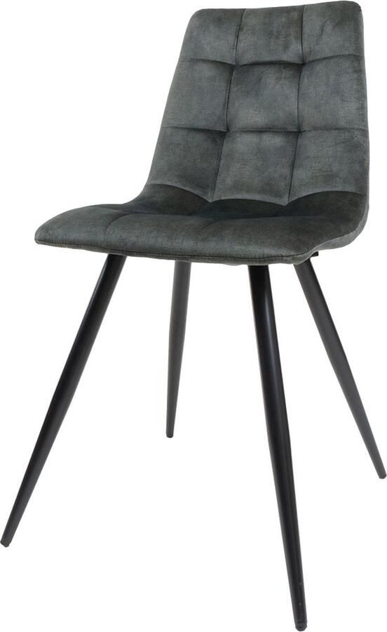 Home67 Eetkamerstoel Galgary Army Green 21 Vintage Velvet