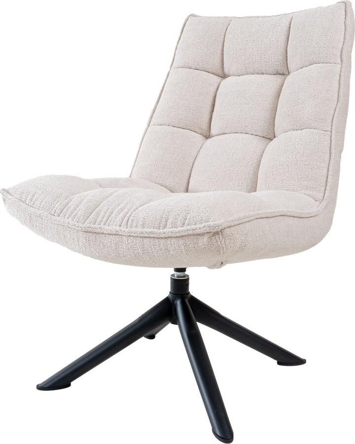 Home67 Fauteuil Dorus Bouclé Naturel