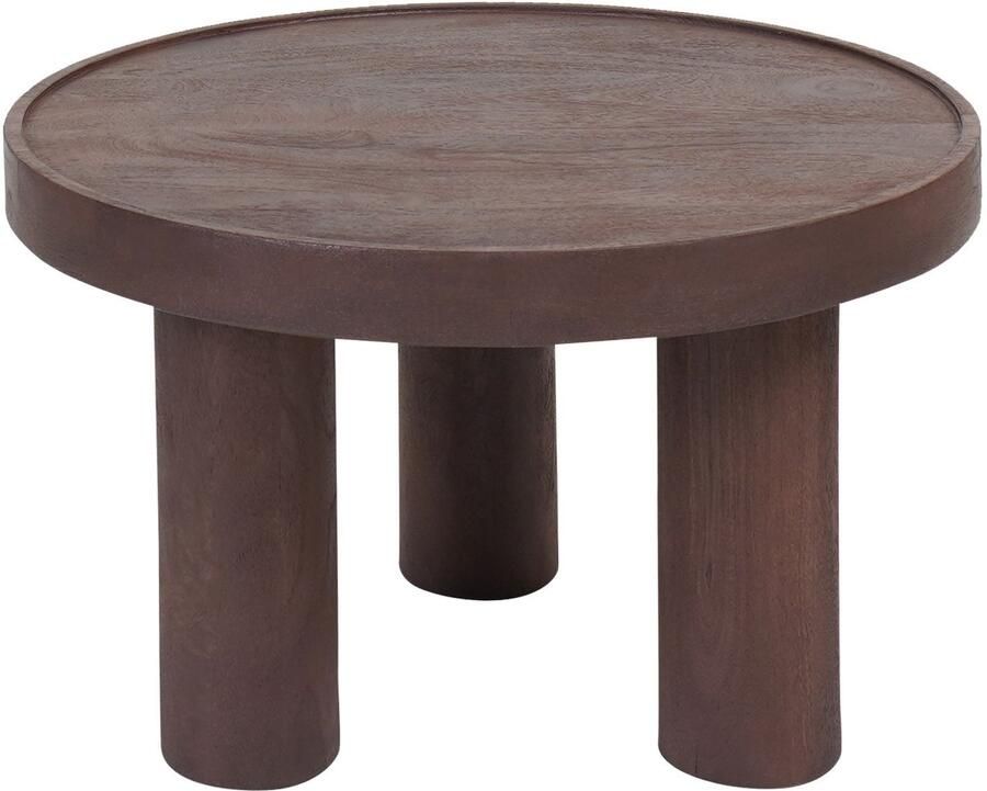 Home67 Salontafel Tias ø60 cm Espresso Mangohout