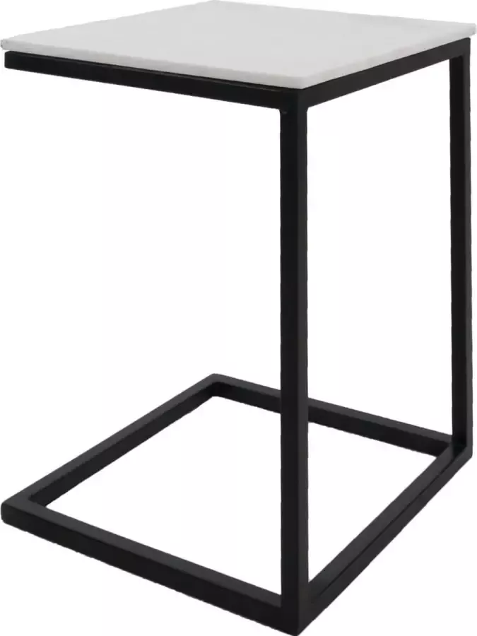Home67 Laptoptafel Mitch Marmer Wit Zwart