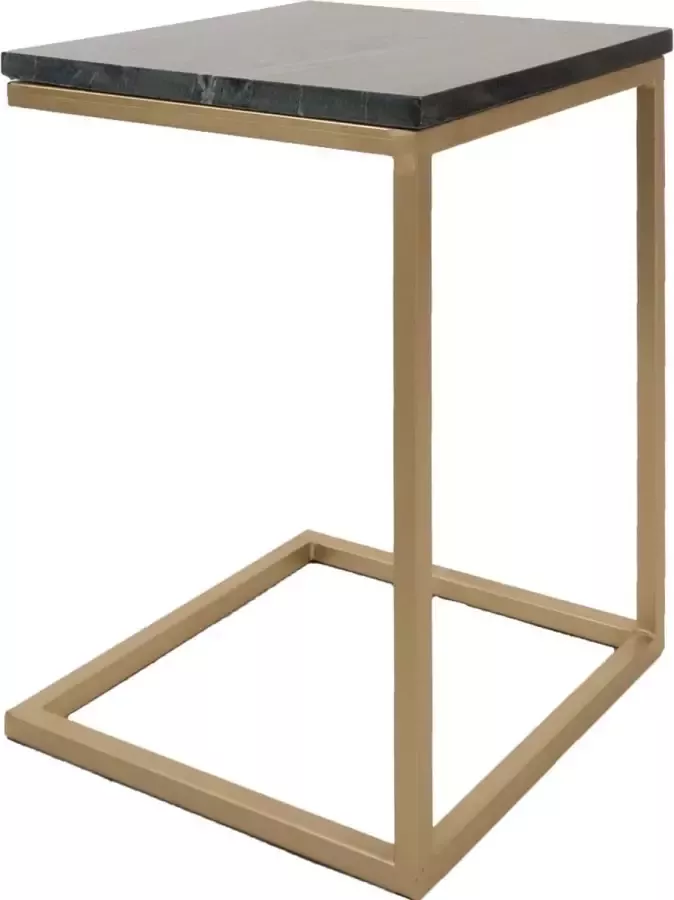 Home67 Laptoptafel Mitch Marmer Zwart|Goud