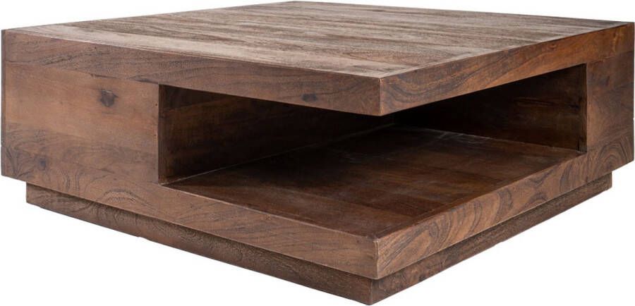 Home67 Salontafel Bram Espresso Mangohout 80 x 80 cm