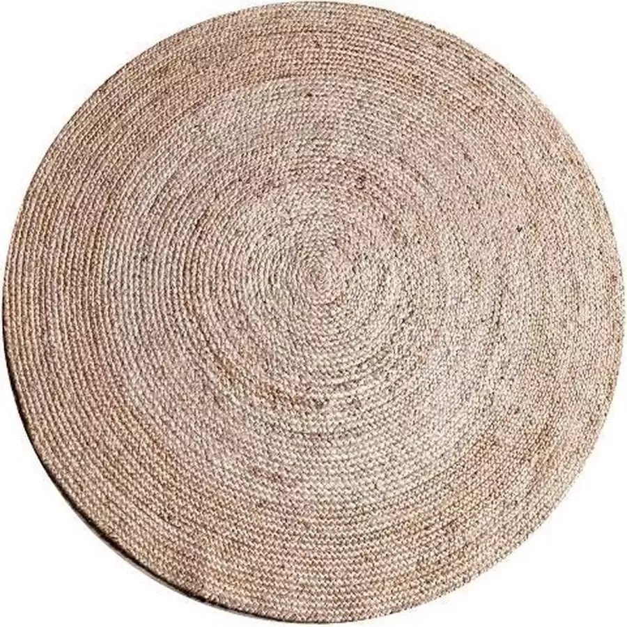 Home67 Vloerkleed Jute Rond Naturel ø200 cm