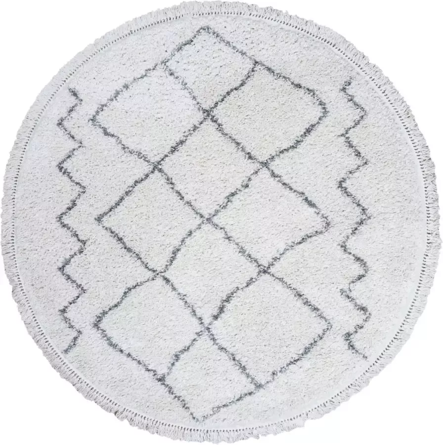 Home67 Vloerkleed Marrakesh Cream Rond ø120 cm