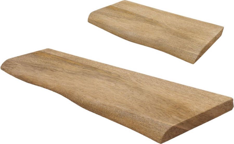 Home67 Wandplank Pure Mangohout Set van 2 Klein