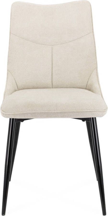 Homebound by Kolony Eetkamerstoel Sasha beige stoel bouclé eetstoel