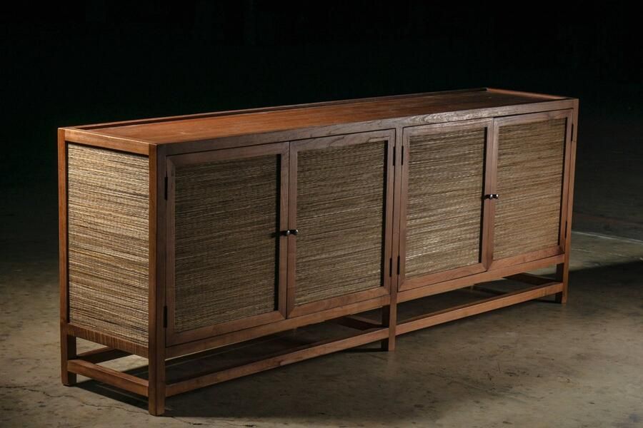 Homebound by Kolony Dressoir teak met kokosvezel Yaren 210cm