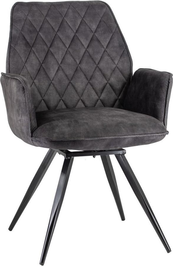 Homebound by Kolony Eetkamerstoel Torvi velvet antraciet
