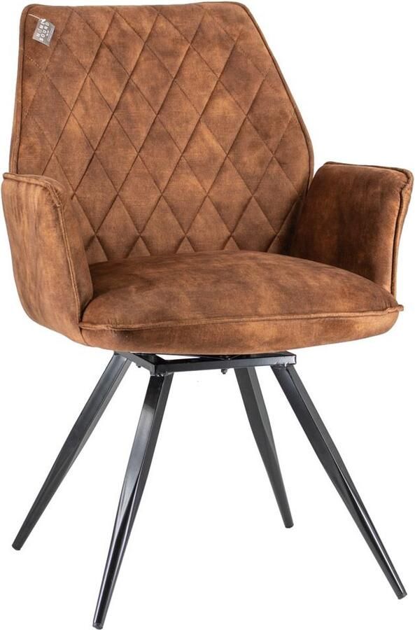 Homebound by Kolony Eetkamerstoel Torvi velvet roest