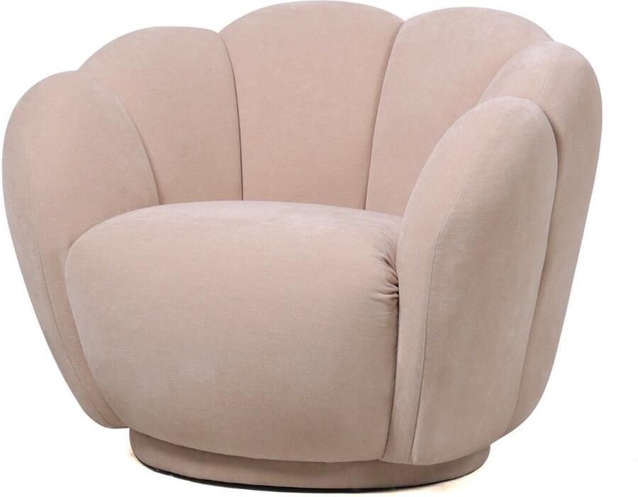 Kolony Schelp Fauteuil Liora Draaisysteem Beige 93x81x70 cm