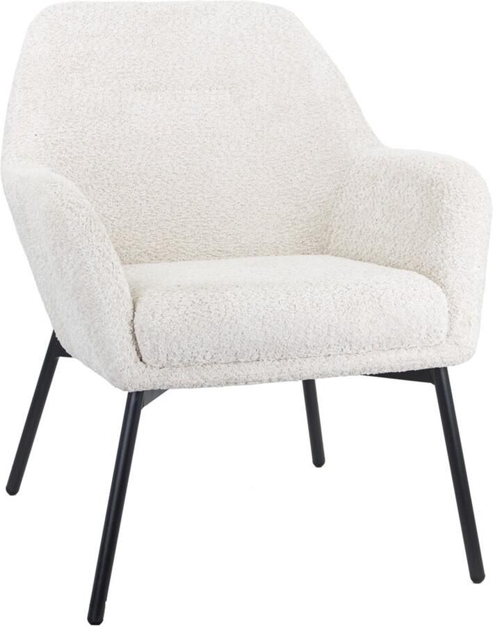 Homebound by Kolony Fauteuil Ruby in stof teddy naturel stoel Ruby stof teddy off-white