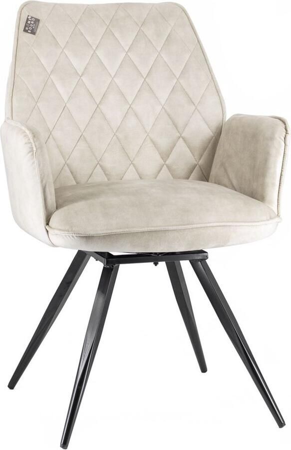 Homebound by Kolony HomeBound by KY Eetkamerstoel Torvi velvet wit eetkamerstoel Torvi