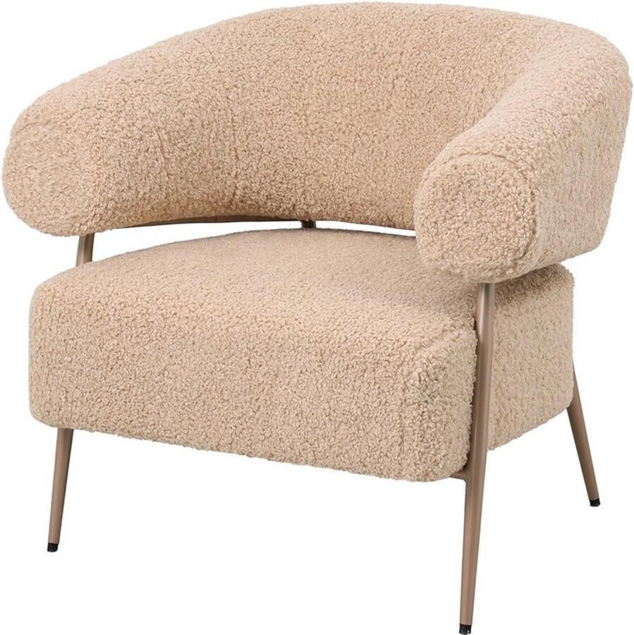 Homebound by Kolony HomeBound by KY Fauteuil Zola in stof plush beige eetkamerstoel