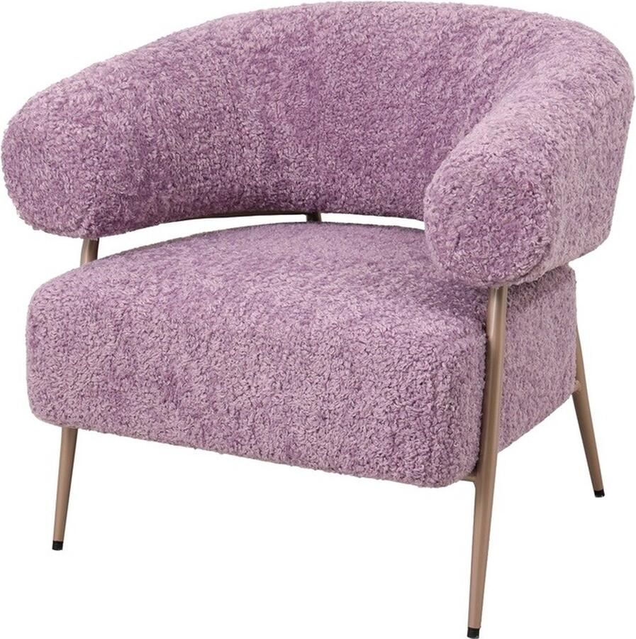 Homebound by Kolony HomeBound by KY Fauteuil Zola in stof plush lila fauteuil Zola