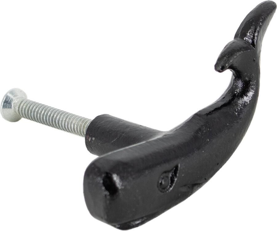 Homebound by Kolony HomeBound by KY Knopje metaal walvis zwart kapstokhaak kastgreep