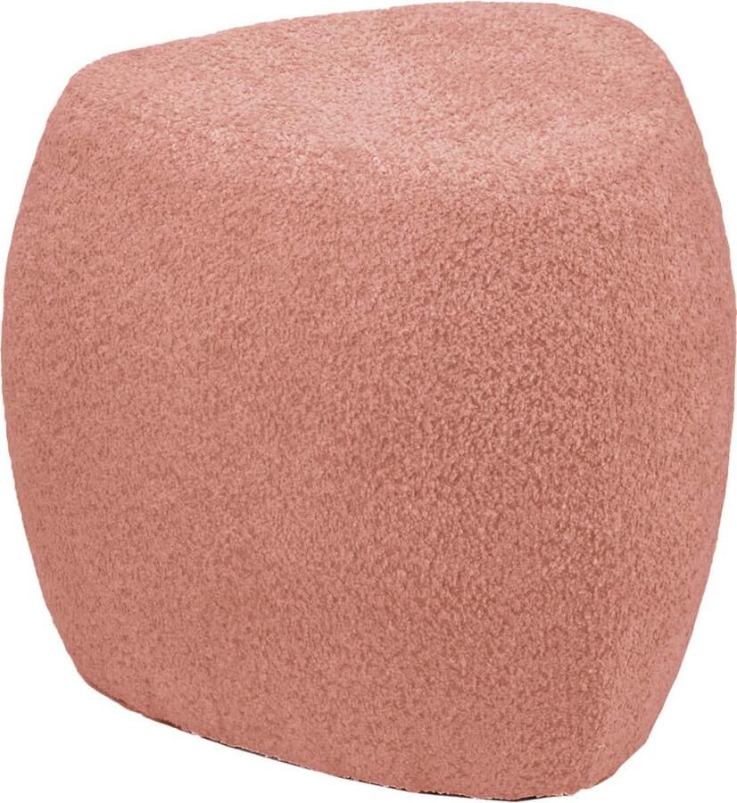 Homebound by Kolony HomeBound by KY Poef organisch Jade in stof bouclé roze poef Jade