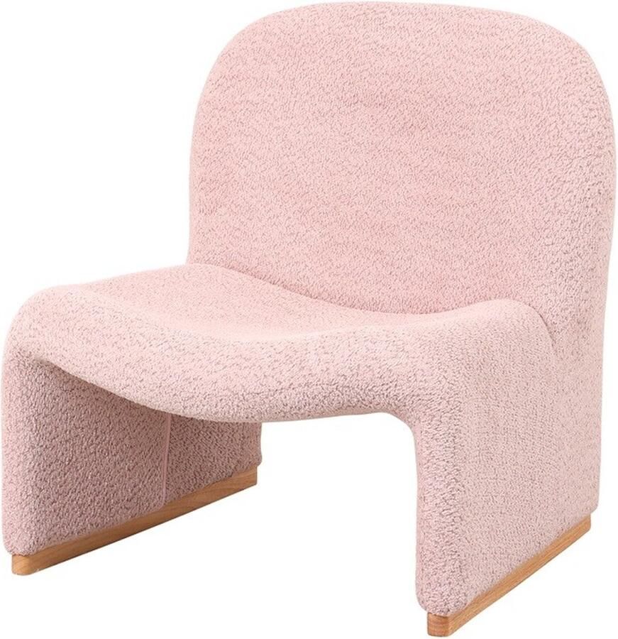 Homebound by Kolony HomeBound by KY Poef Ziva in stof bouclé roze poef Ziva