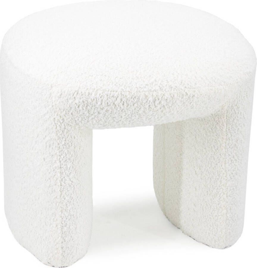 Homebound by Kolony Poef Jolie in bouclé wit