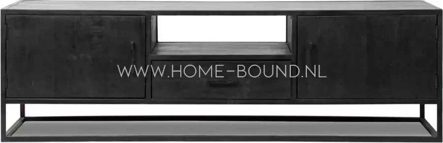 Homebound by Kolony Tv meubel gladde deuren 165x45x50cm stereomeubel mango hout
