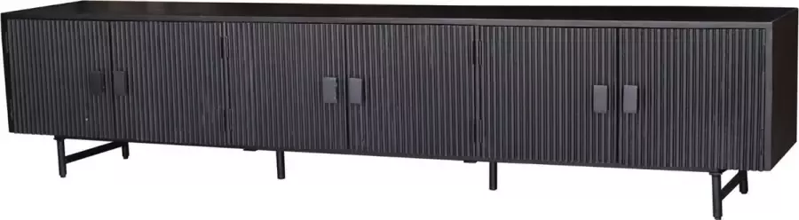 Homebound by Kolony Tv-meubel Pep 250x45x56cm zwart mangohout Japandi stereomeubel