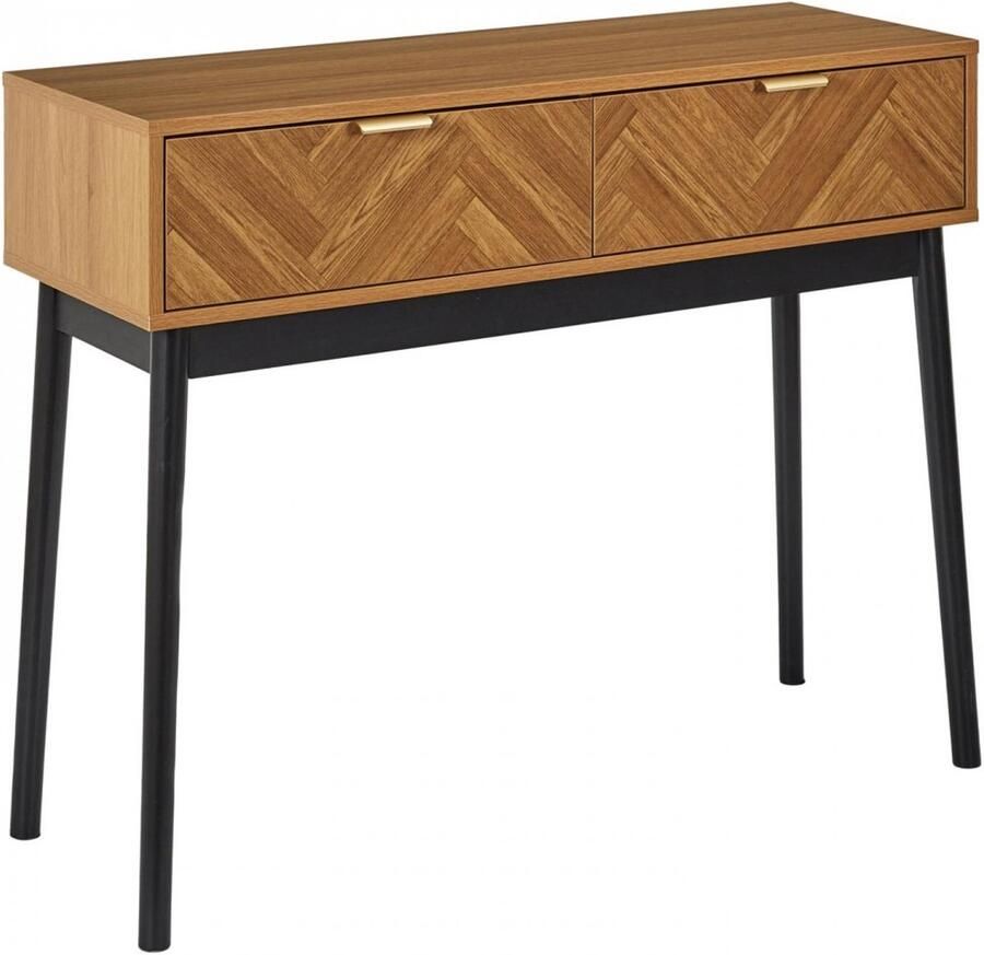 HomeDeco Console ladekast Design 2 Laden 100cm Bruin Felix