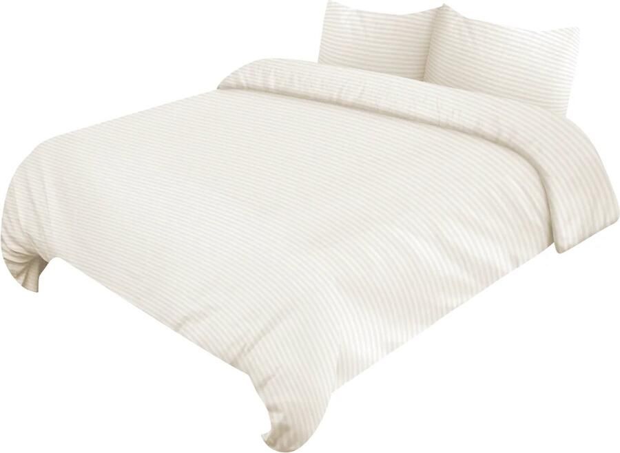 Homelux 4-Delige Luxe Bedden goed set Beige – Zacht Microvezel Dekbedovertrek 200x220 Bedlaken 220x240 2 Kussenslopen 50x70 – Stijlvol en Comfortabel voor Elke Slaapkamer