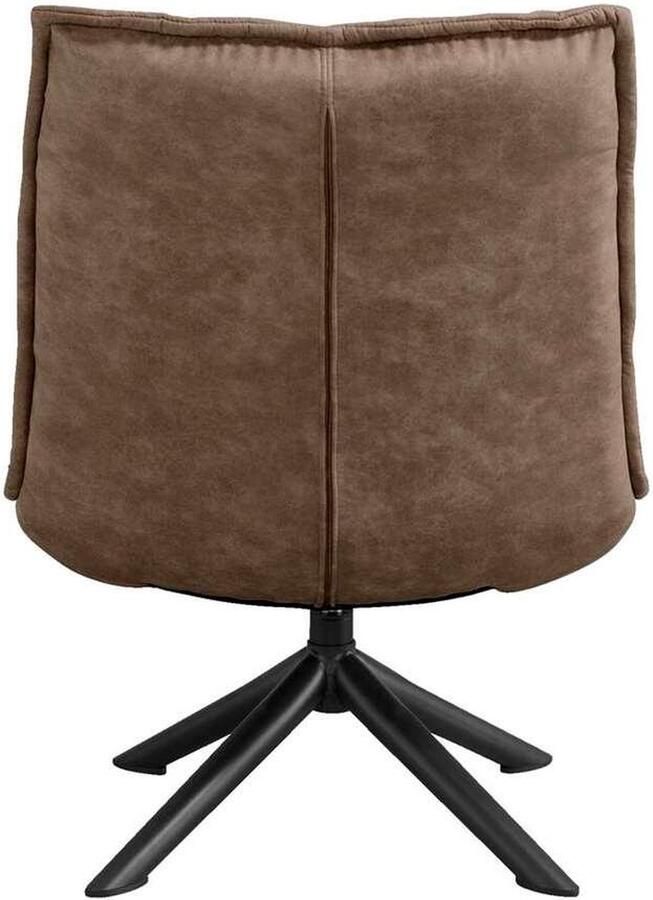 HomeMixx Draaibare Fauteuil Lucas Microleder Taupe Microfibre Kunstleder Bruin - Foto 2