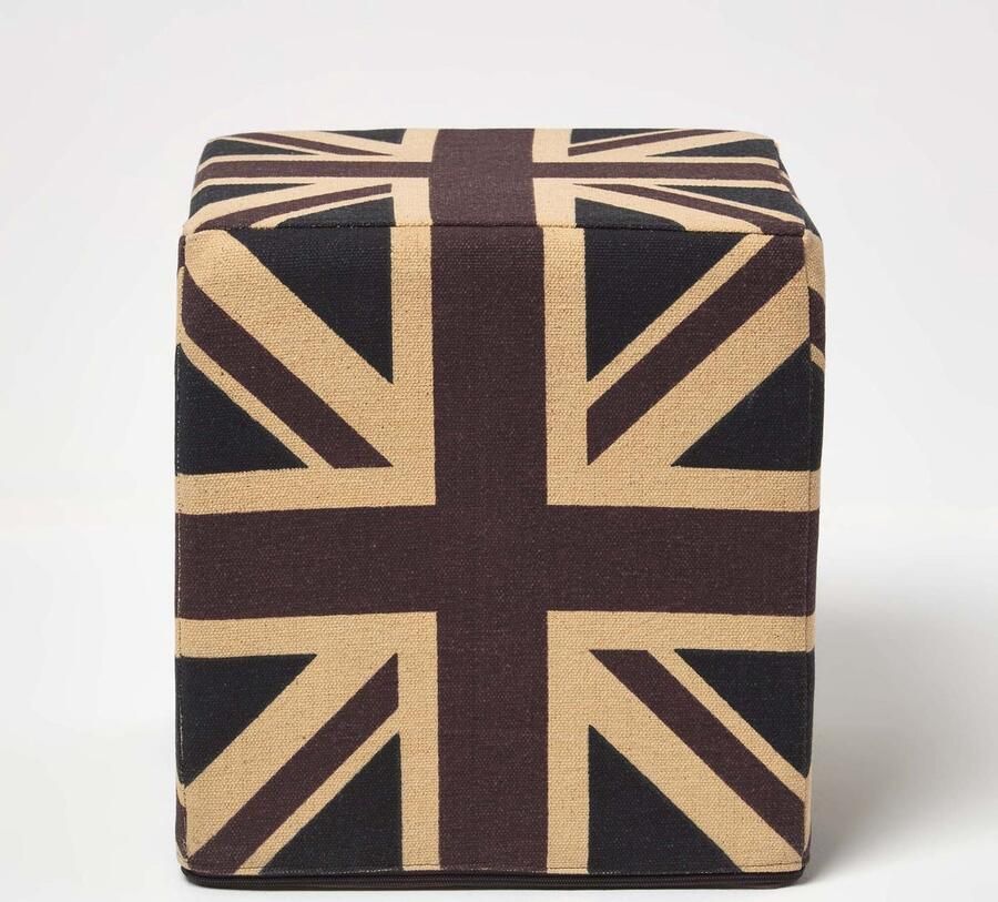 Homescapes Designer Kruk Ottomaanse Union Jack Britse Vlag