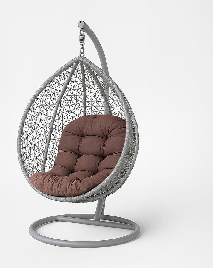 Homescapes Halfrond Kussen voor Hangstoel – Bruin