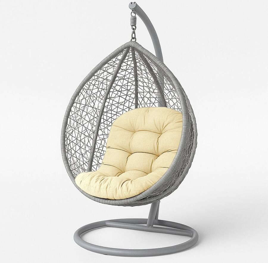 Homescapes Halfrond Kussen voor Hangstoel – Crème