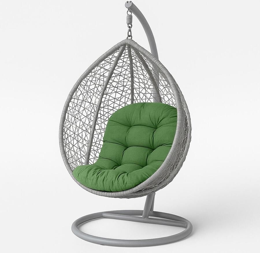 Homescapes Halfrond Kussen voor Hangstoel – Olijfgroen