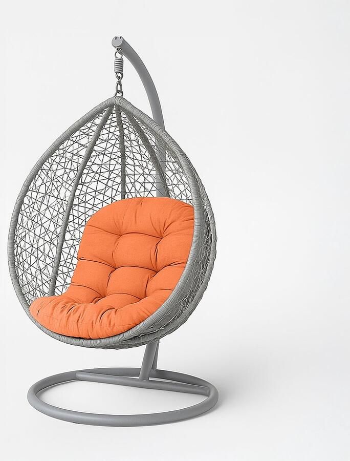 Homescapes Halfrond Kussen voor Hangstoel – Terracotta Oranje