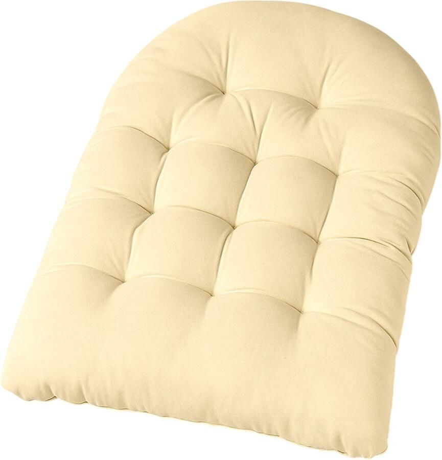 Homescapes Hangstoel Kussen Dik Universeel Egg Chair Kussen 80x120 cm 100% Katoen OEKO-TEX Crème - Foto 2