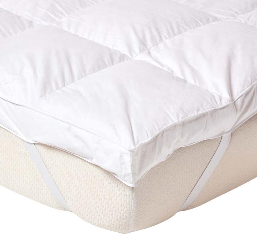 Homescapes Matrastopper met 100% ganzenveren vulling 180x200 cm