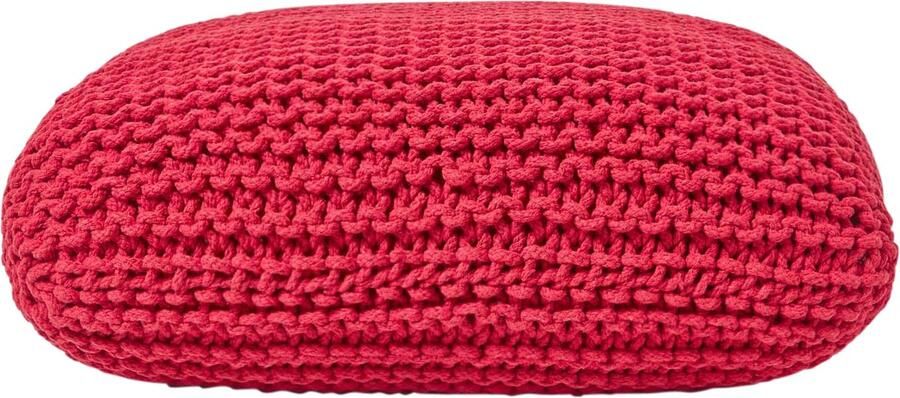 Homescapes vloerkussen grote rode hoes 100% katoen