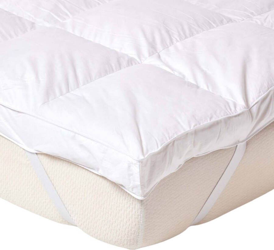 Homescapes Matrastopper met 100% ganzenveren vulling 90x190 cm