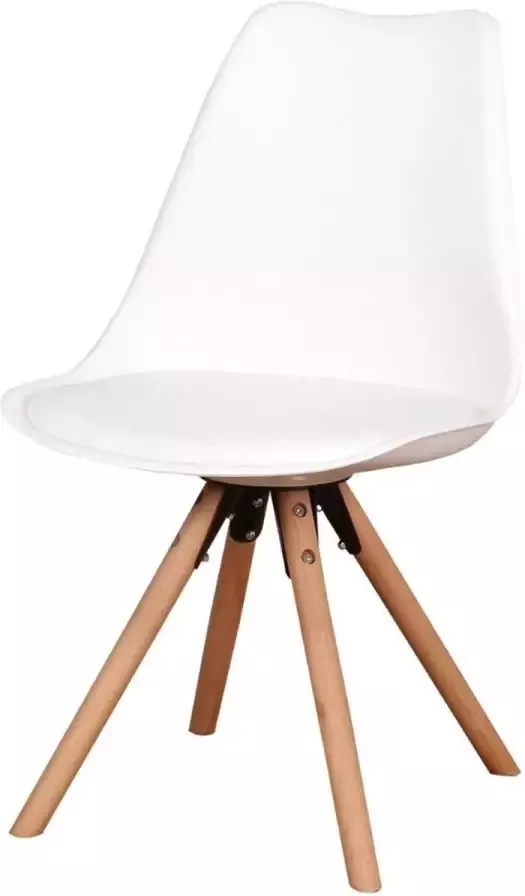Homesse Eetkamer Stoelen Eetkamerstoel set van 4 Stoel Eetkamerstoelen Stoelkussen Wit