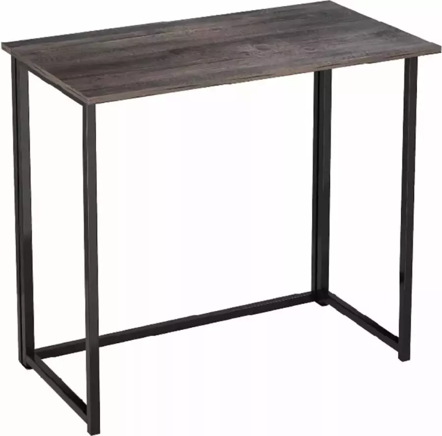 Homesse Inklapbare Bijzettafel Klaptafel Laptoptafel Industrieel Werkstation Multifunctioneel Ruimtebesparend Praktisch Hout Donkerbruin