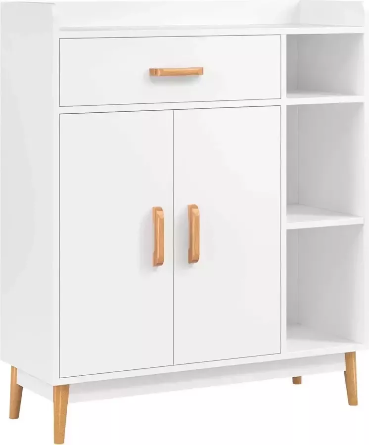 Homesse Kast Scandinavisch – Schoenenkast – Ladekast 3 Lades 2 Deuren – Opbergkast – Opberglade Dressoir – Garderobe