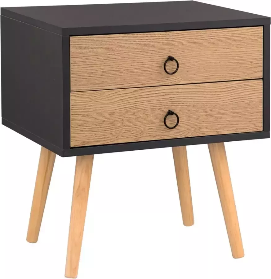 Homesse Nachtkastje industrieel coffee table bedside table nachtkastje hout nachtkastjes modern