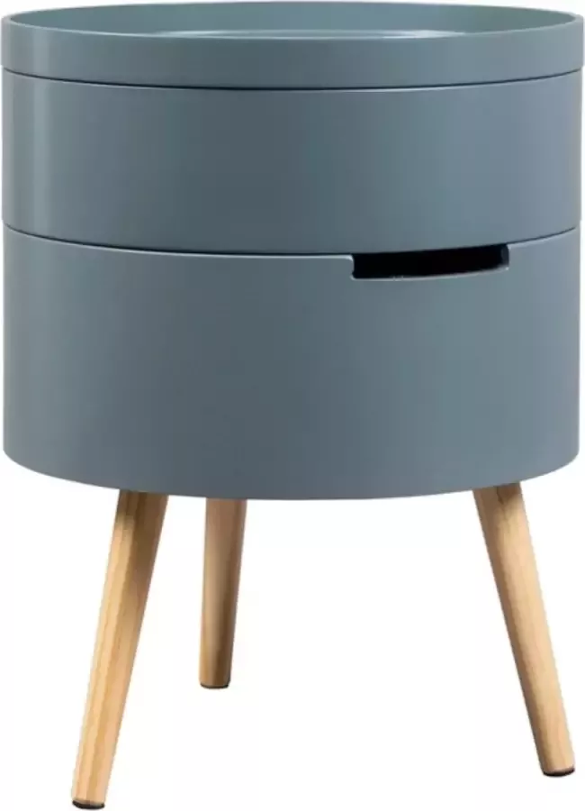 Homesse Nachtkastje Modern Tafel Multifunctioneel Anti-slip poten 2 opberg ruimtes Praktisch Slaapkamer