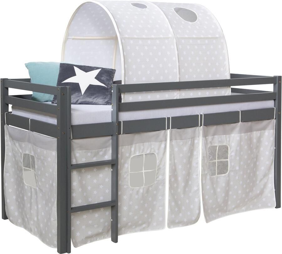 Homestyle4u Hoogslaper 90x200 cm Grijs