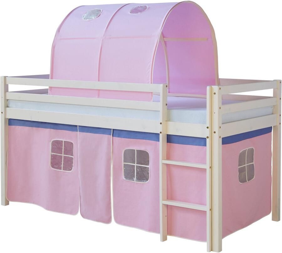 Homestyle4u Hoogslaper 90x200 cm Wit Roze