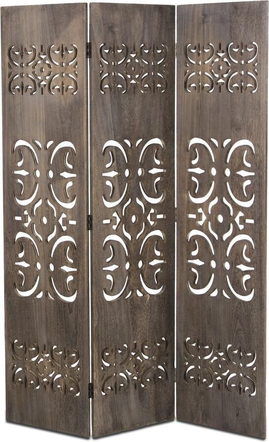 Homestyle4u Kamerscherm 120x170 cm 3-delig bruin