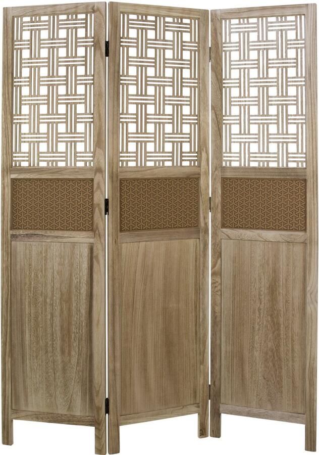 Homestyle4u Kamerscherm 120x170 cm 3-delig bruin