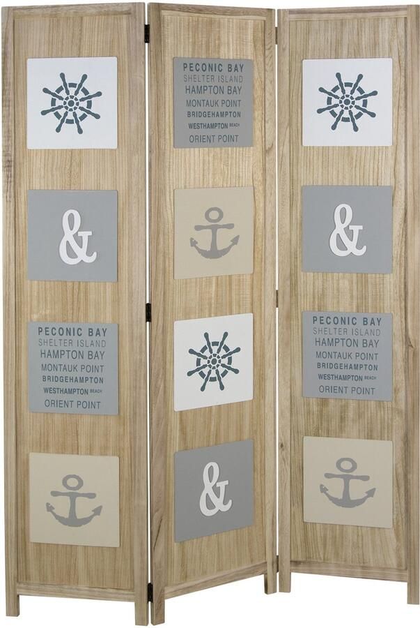 Homestyle4u Kamerscherm 120x170 cm 3-delig Houttoepassingen