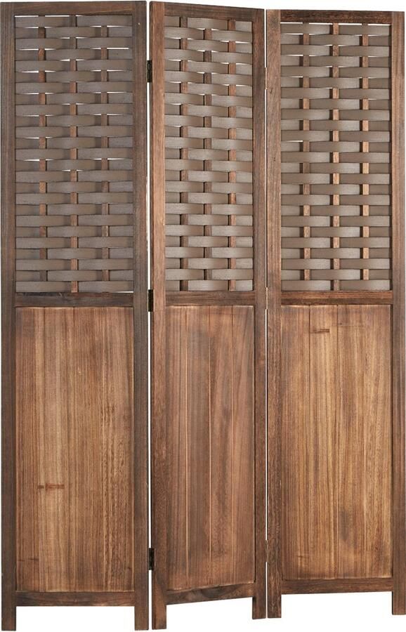 Homestyle4u Kamerscherm 120x170 cm Bruin 3-delig